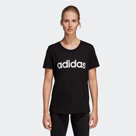 schwarzes adidas t shirt damen|Shoppe schwarze adidas T.